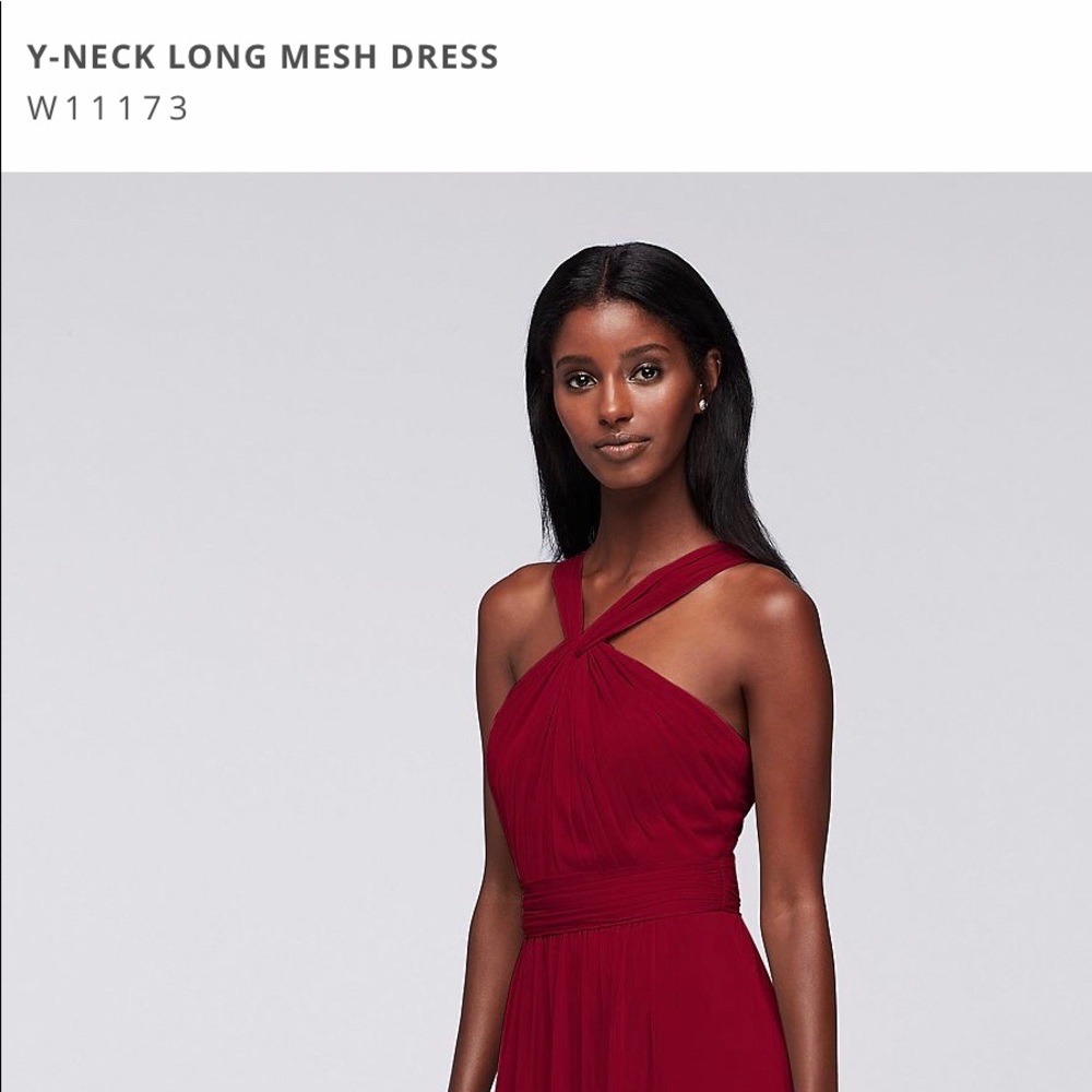 David’s Bridal W11173 Long Dress Apple Red Size 16